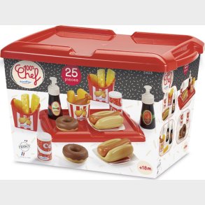 Hot Dog Grillmester Legemad St I 25 Dele - Ecoiffier Chef