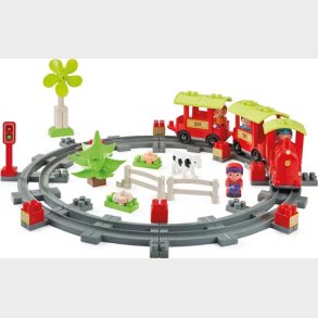 Togbane St Til Brn - Inkl. Tog, Skinner Og Figurer - Ecoiffier Abrick