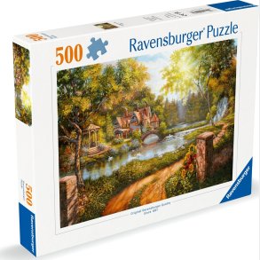 Ravensburger - Puslespil Cottage By The River 500 Brikker
