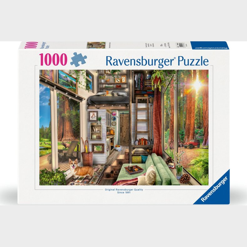 Ravensburger - Puslespil Redwood Forest Tiny House 1000 Brikker