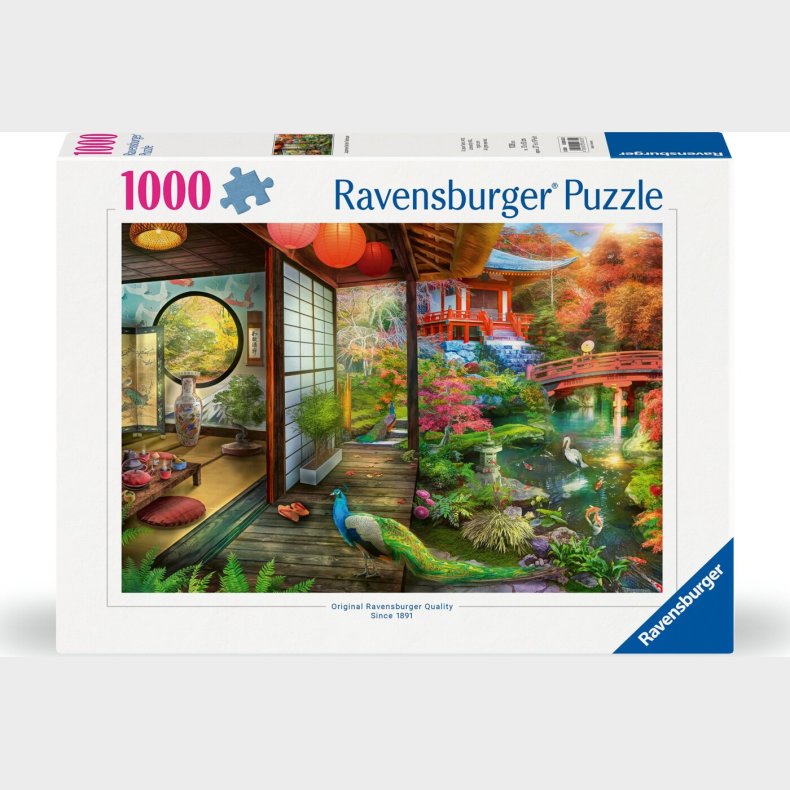 Ravensburger - Puslespil Japanese Garden Teahouse Kyoto 1000 Brikker