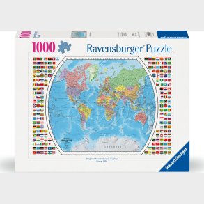 Ravensburger - Puslespil Political World Map 1000 Brikker