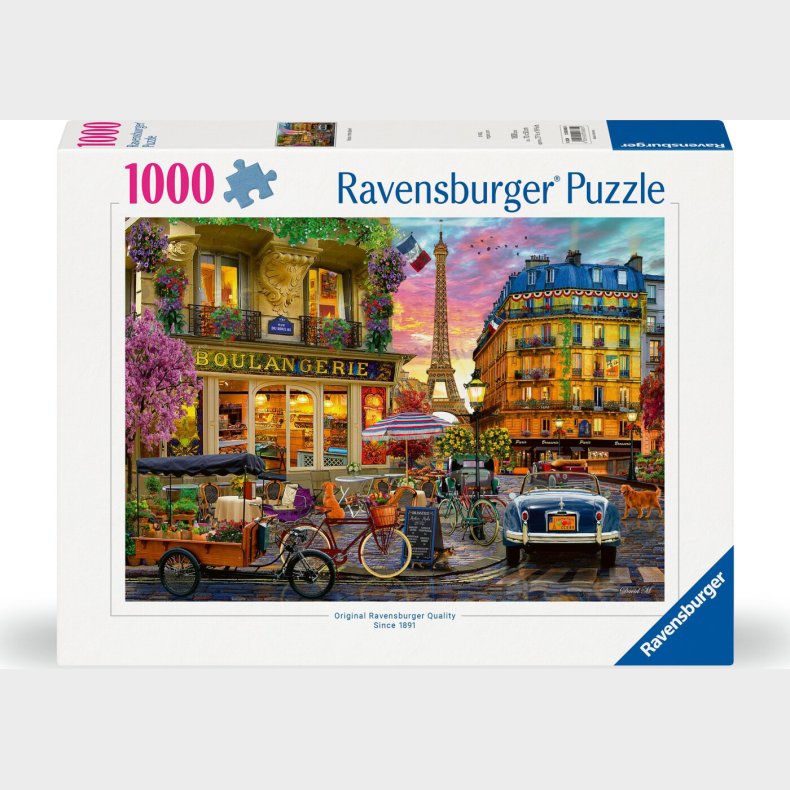 Ravensburger - Puslespil Paris At Dawn 1000 Brikker