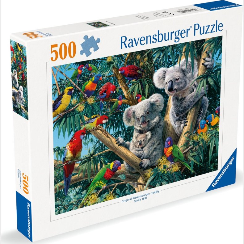 Ravensburger - Puslespil Koalas In A Tree 500 Brikker