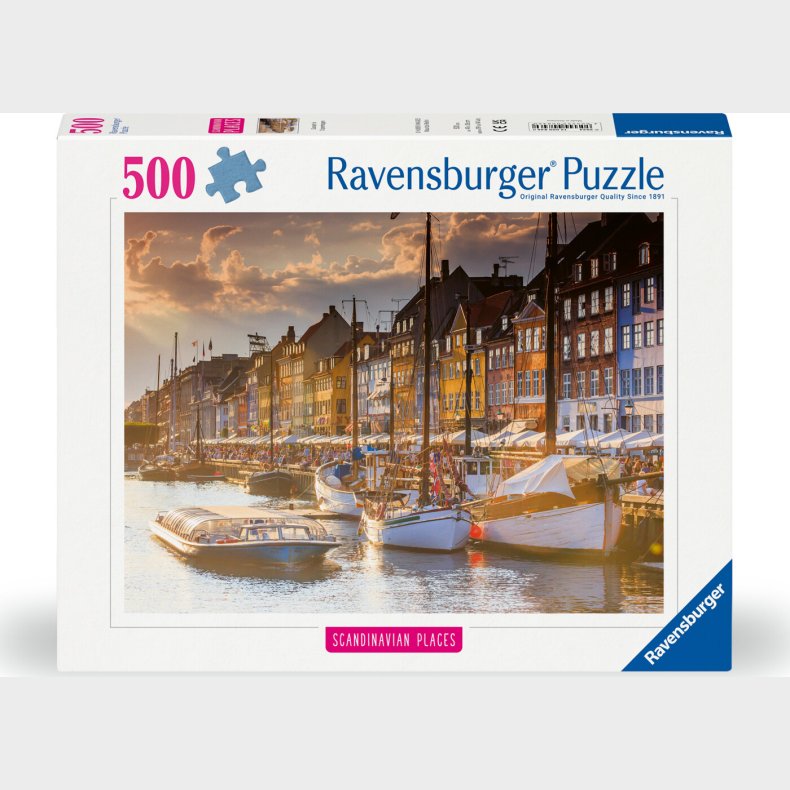 Ravensburger - Puslespil Sunset In Copenhagen 500 Brikker