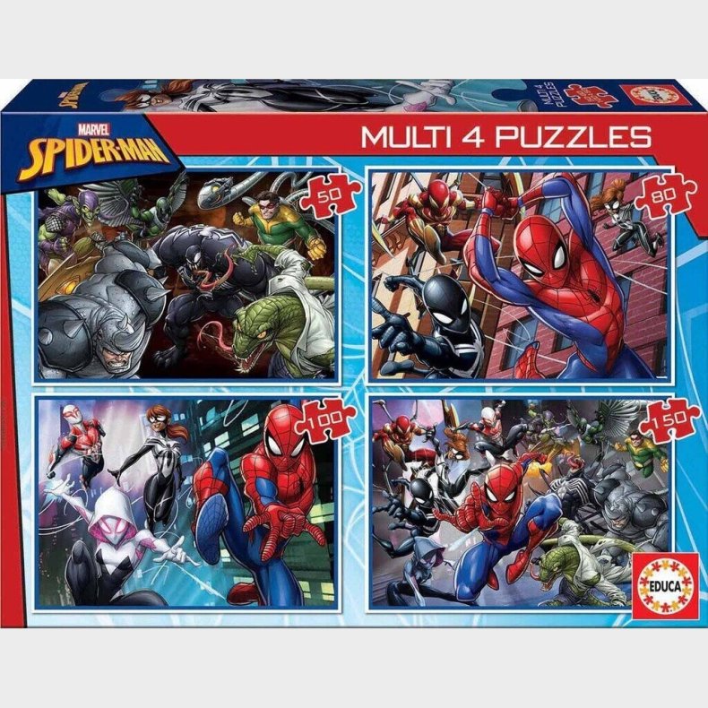 Educa - 50-80-100-150 Brikker - Ultimate Spider-man-puslespil