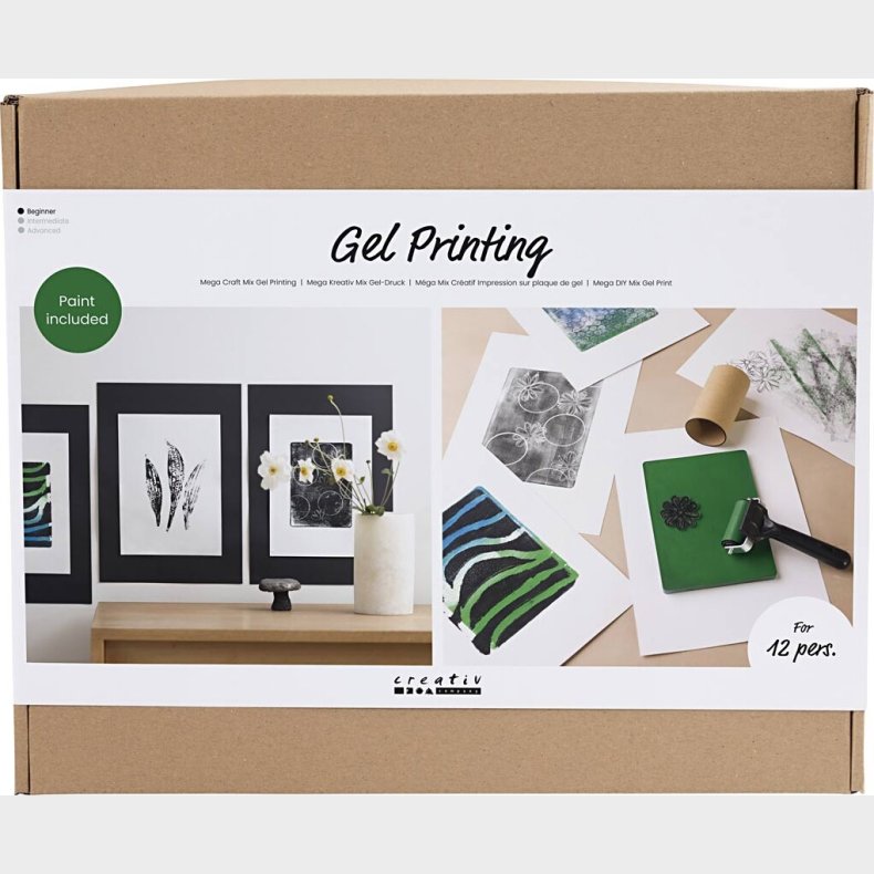 Mega Diy Mix Gel Print  - Farvede Prints - 1pk.