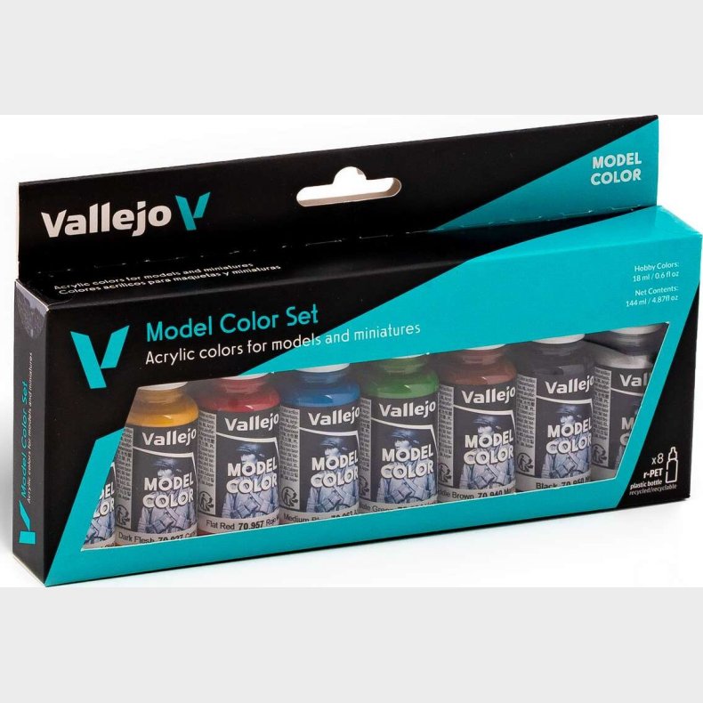 Vallejo - Model Color Maling St - Wargames Basics - 8x18 Ml