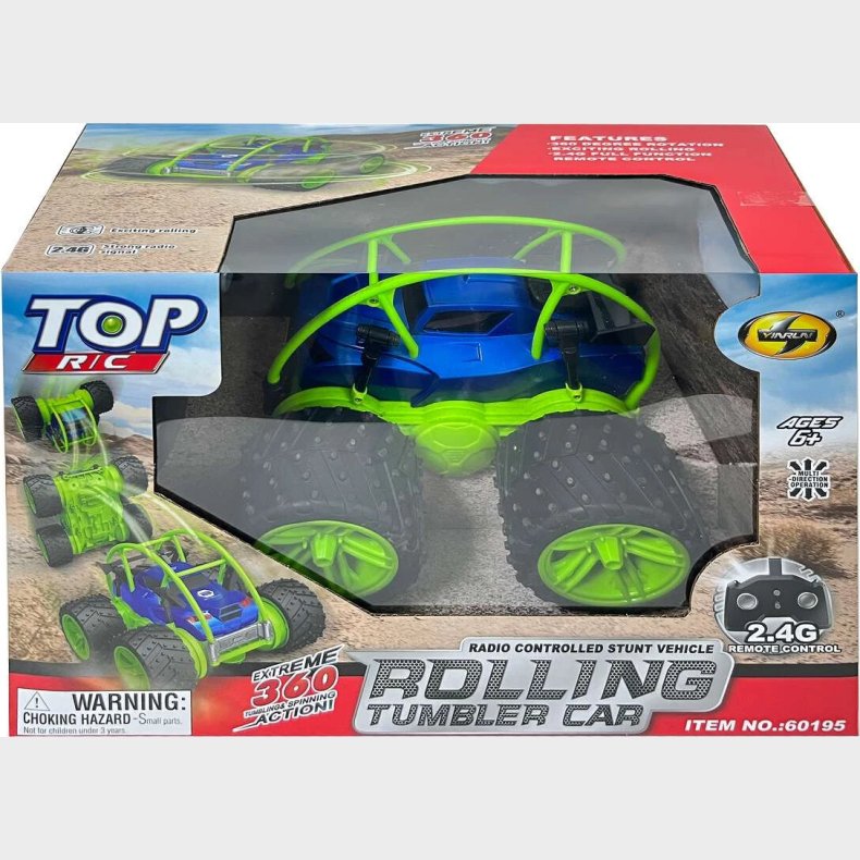 Rolling Tumbler Car R/c 2,4ghz, Blue - 60195 - Yinrun