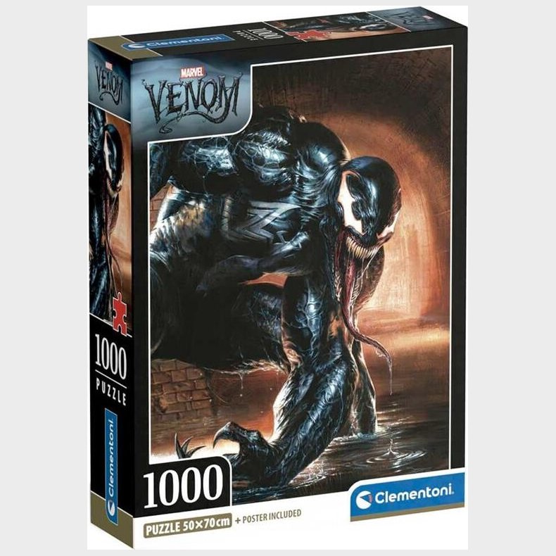 Clementoni Puslespil - Marvel Venom - High Quality - 1000 Brikker