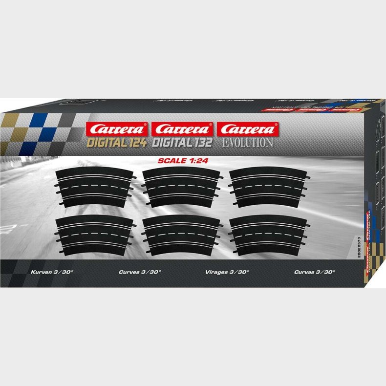 Carrera - Curve Sving - 3/30&deg; - 6 Dele - 1:32-1:24 - Analog - 20020573