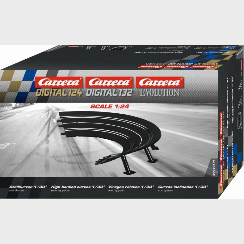 Carrera - High Banked Curve 1/30&deg; - Digital 132 - Digital 124 - Evolution - 6 Stk - 1:24 - 20574