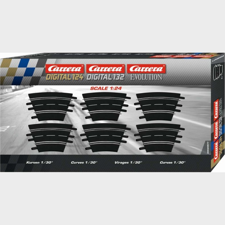 Carrera - Curve Sving - 1/30&deg; - 6 Dele - 1:32-1:24 - Analog - 20020577