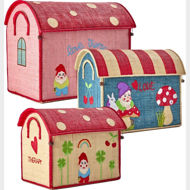 Rice - Large Set Of 3 Toy Baskets Love Therapy Theme