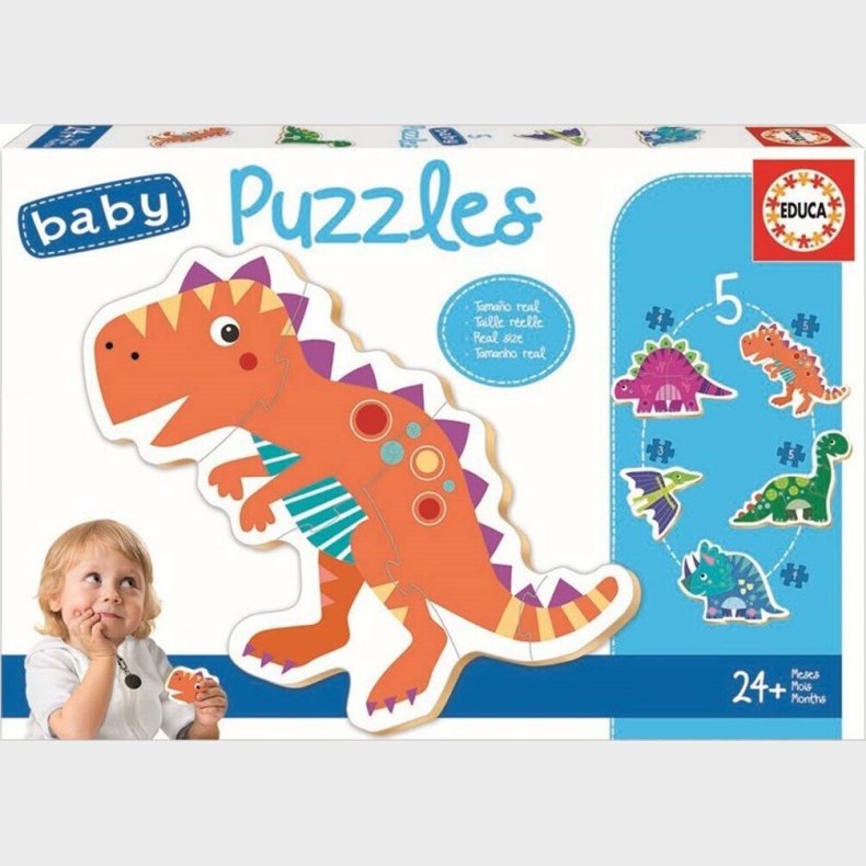 Educa - Babypuslespil 5 Brikker Dinosaurer