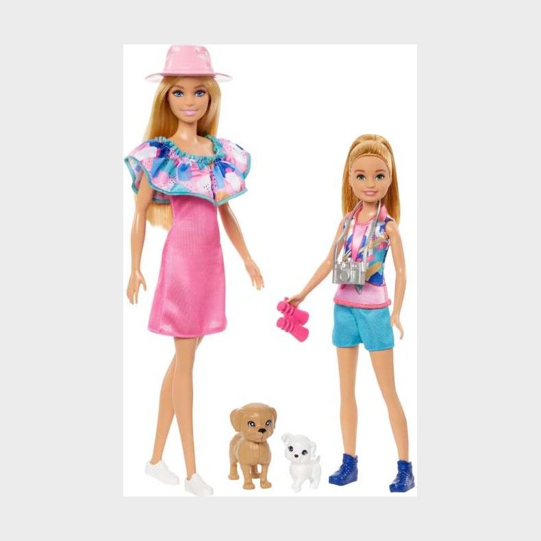 Barbie - Stacie &amp; Barbie Doll Set With 2 Pets (hrm09)