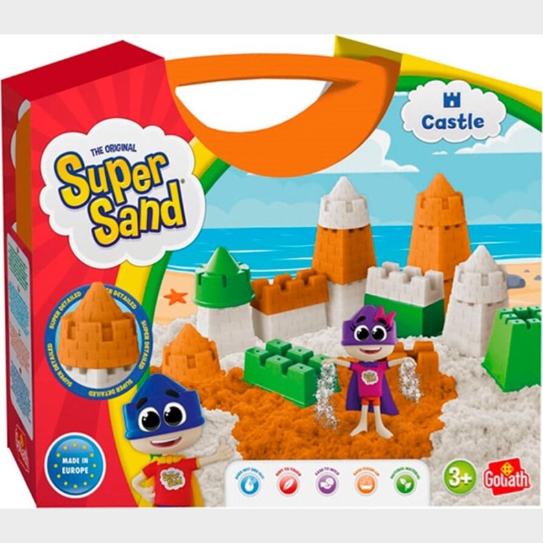 Super Sand - Castle - Legesand Kuffert St Til Brn