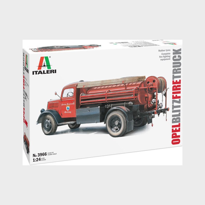 Italeri - Open Blitz Fire Truck Model Byggest - 1:24 - 3966