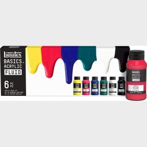 Liquitex - Basics Acrylic Fluid - Akrylmaling St - 6x118 Ml Row - 3699430