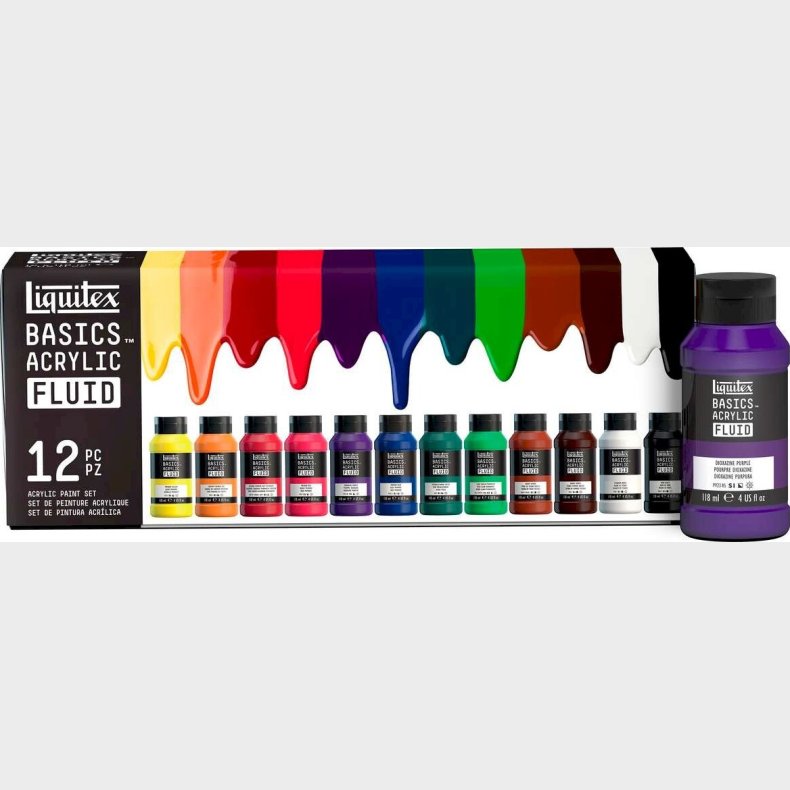 Liquitex - Basics Acrylic Fluid - Akrylmaling St - 12x118 Ml