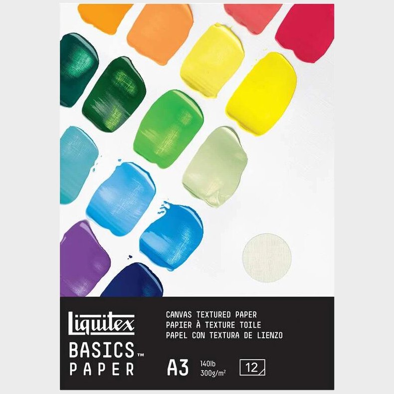 Liquitex -  Basics Paper - Akryl Papir - A3 - 300 G - 12 Ark