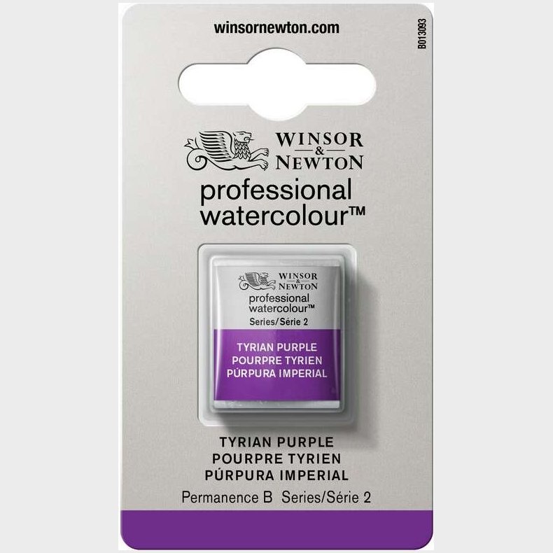 Winsor &amp; Newton - Akvarelfarve 1/2 Pan - Tyrian Purple