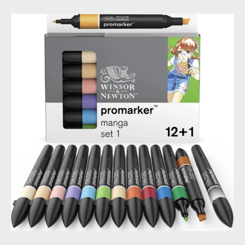 Winsor &amp; Newton - Promarker - 12+1 Dele - Manga Expansion