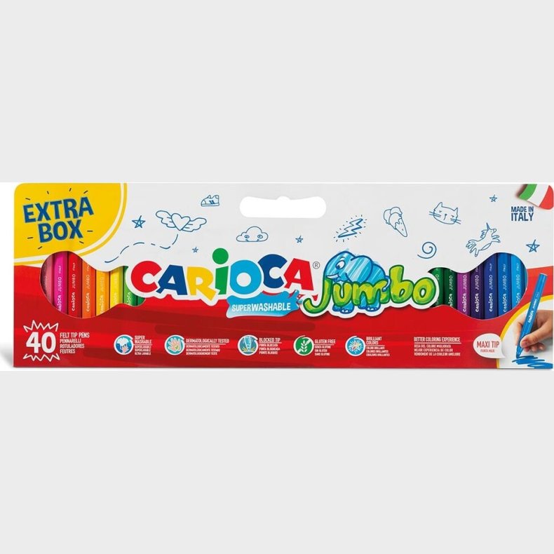 Carioca - Jumbo Markers, 40 Pcs (32753)