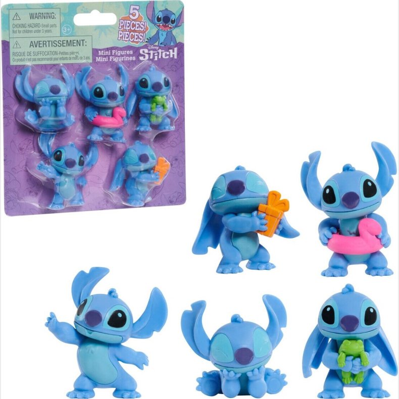 Disney Stitch - Figurer 5-pak 5,5 Cm