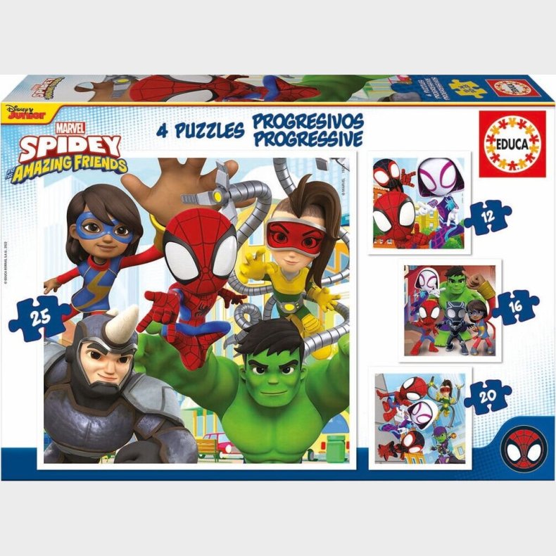 Educa - Puslespil - 12-16-20-25 - Spidey&amazing Friends