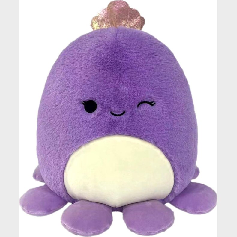 Squishmallows Bamse - Fuzz A Mallows - Violet Blksprutte - 30 Cm