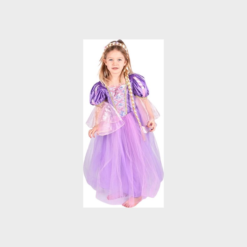 Den Goda Fen - Princess Dress W. Braid - Purple (98-104 Cm) (f66621)