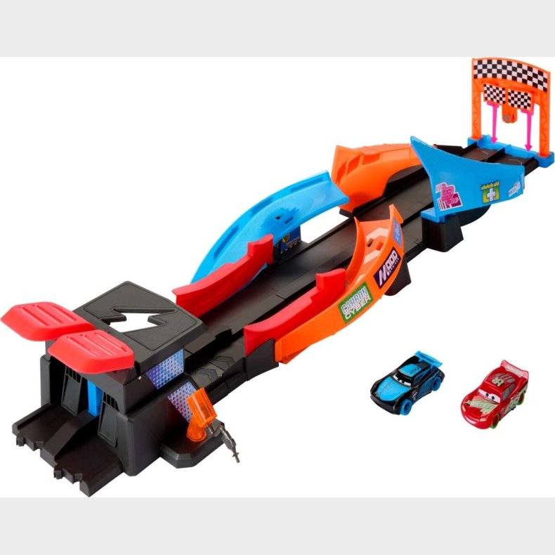 Disney Pixar - Cars Glow Racers Launch & Criss-cross Glow Race Playset (hpd80)