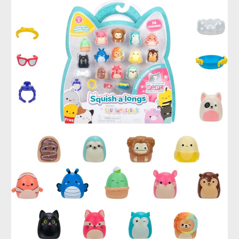 Squishalongs - 2,5 Cm 14 Pack