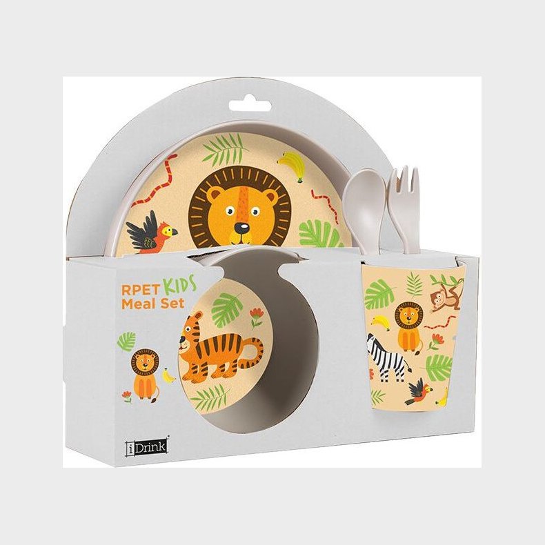 I-drink - Rpet Brnest Med Kop, Skl, Tallerken Og Bestik - Dyr