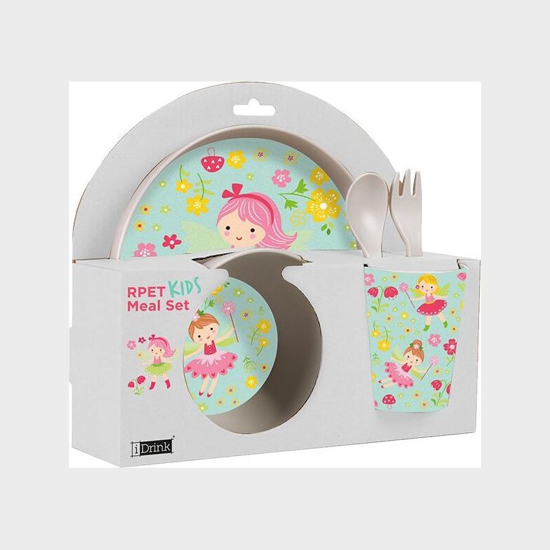 I-drink - Rpet Brnest Med Kop, Skl, Tallerken Og Bestik - Fairy