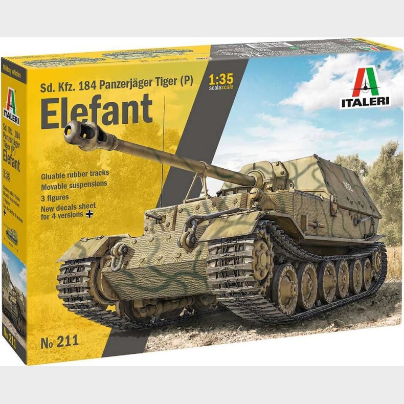 Italeri - Sd.kfz.184 Panzerjger Tiger Elefant - 1:35 - 0211