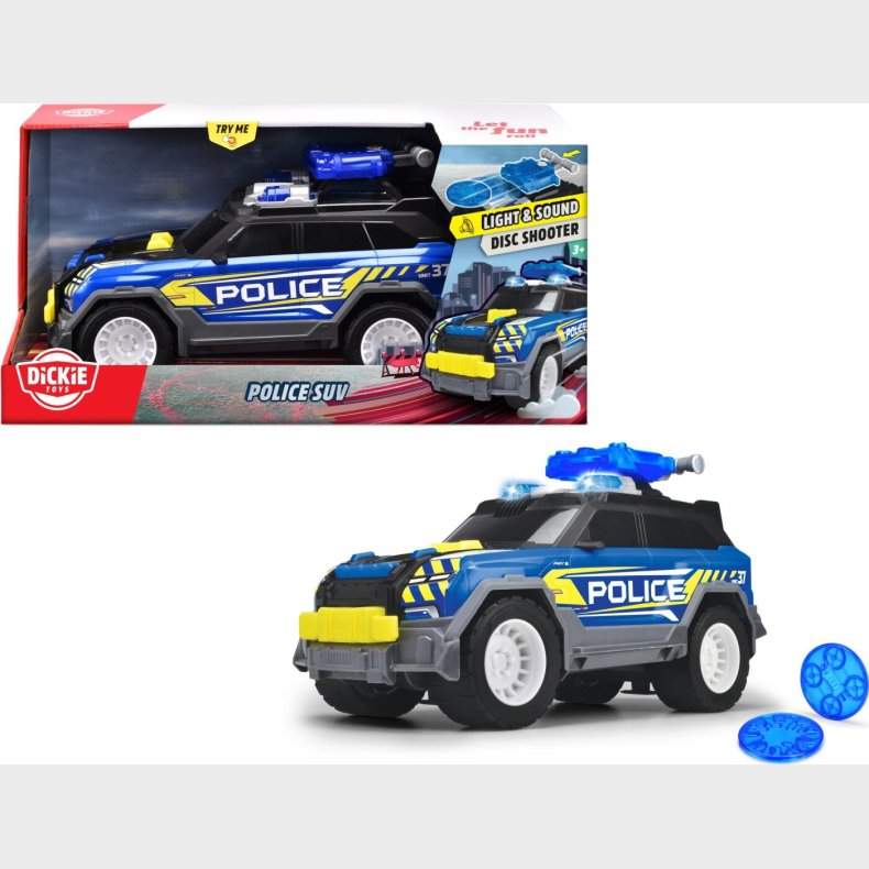 Dickie Toys - Politibil Legetj Med Lys Og Lyd - Police Suv