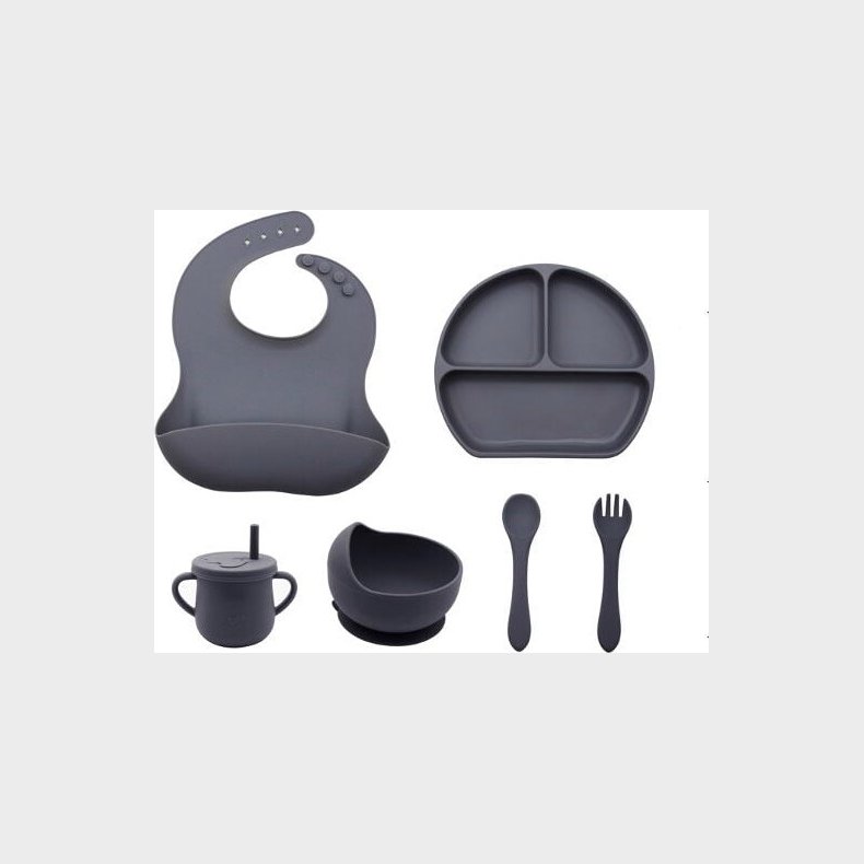 Oh - Silikone Baby Mltidsst Med 6 Dele