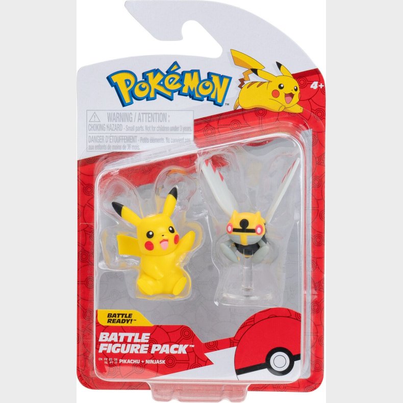 Pokmon Battle Figurer - Ninjask Og Pikachu - 2-pak