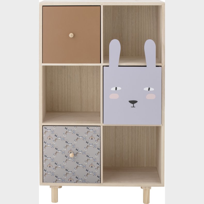 Bloomingville Mini - Calle Bogreol Med Skuffer - Natur - Kejsertr