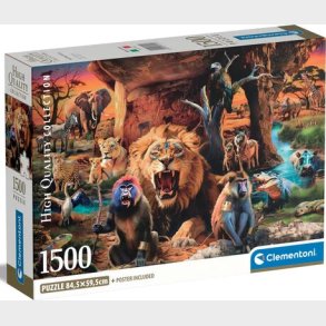 Clementoni Puslespil - Afrikanske Dyr - High Quality - 1500 Brikker