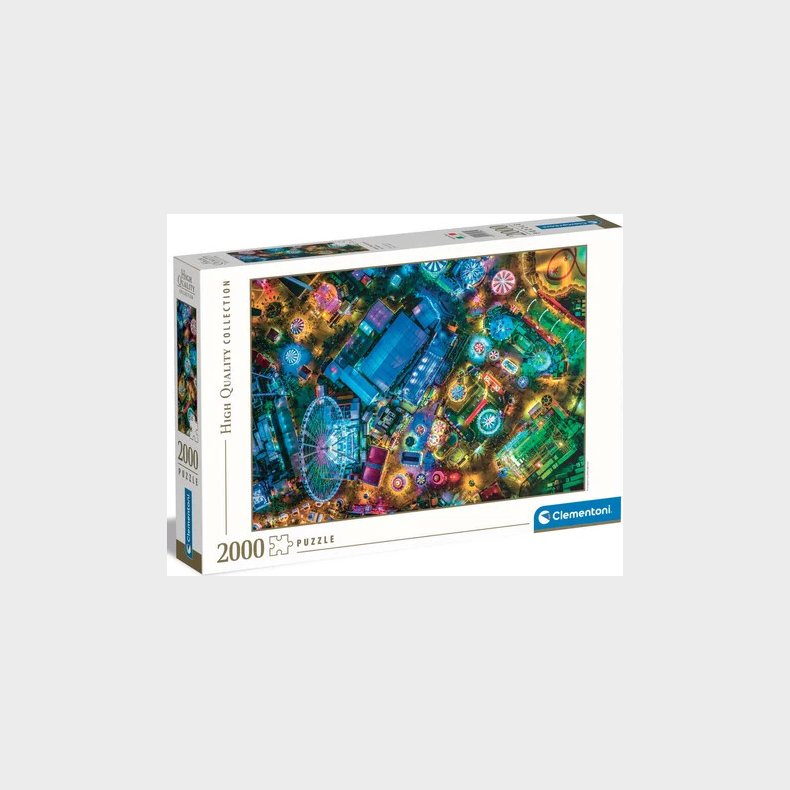 Clementoni Puslespil - Forlystelsespark - High Quality - 2000 Brikker