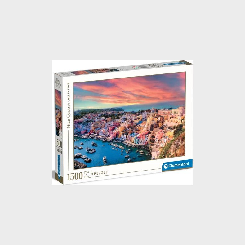 Clementoni Puslespil - Procida Italien - High Quality - 1500 Brikker