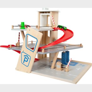 Legetjs Parkeringshus I Tr - Inkl. 2 Biler - Premium - Small Foot