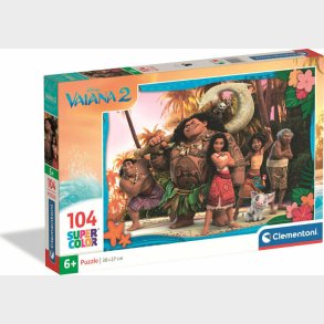Disney Puslespil - Vaiana 2 - Super Color - 104 Brikker - Clementoni