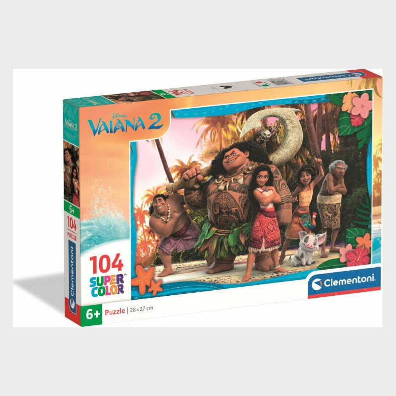 Disney Puslespil - Vaiana 2 - Super Color - 104 Brikker - Clementoni