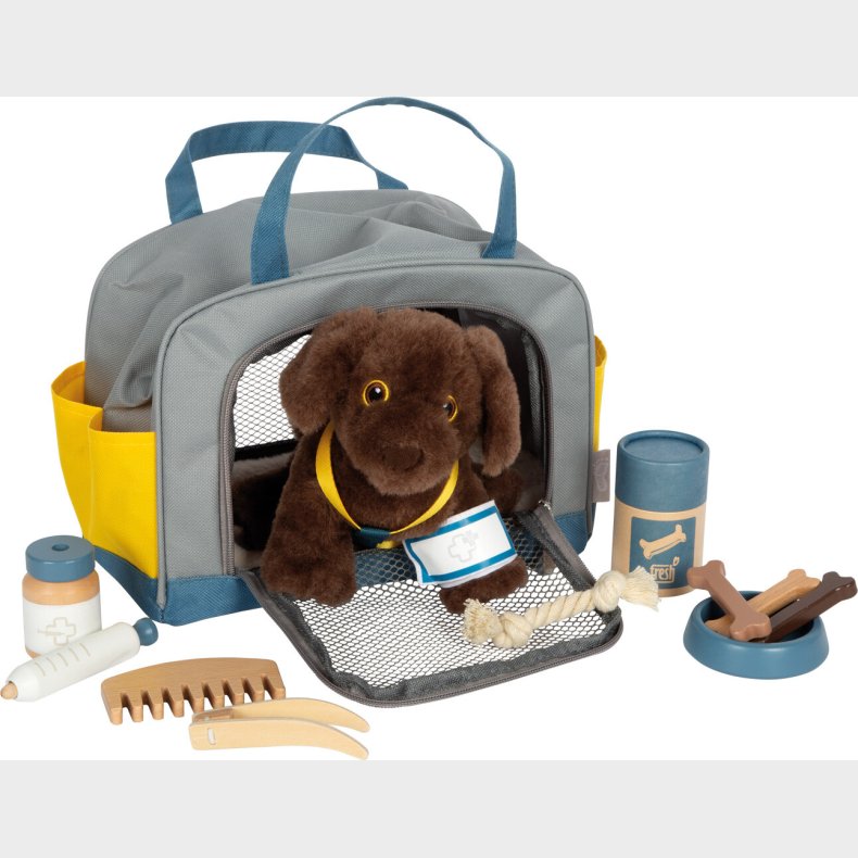 Hunde Bamse Legest Med Taske Og Tilbehr - Small Foot