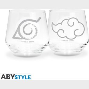 Naruto Shippuden - 2 Glass Set - Konoha & Akatsuki Europe X2