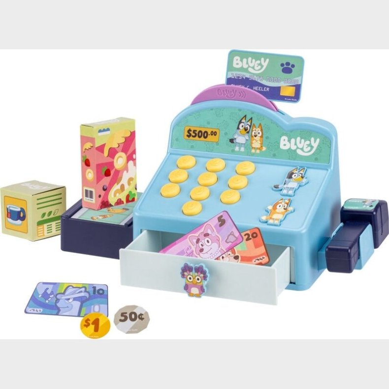 Bluey - Bluey Kasseaparat Med Interaktive Lyde